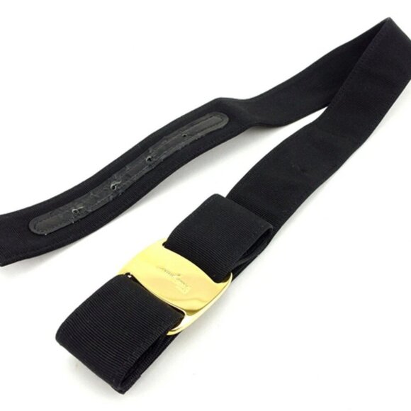 Salvatore Ferragamo belt Black gold Women Authentic secondhand main image 6